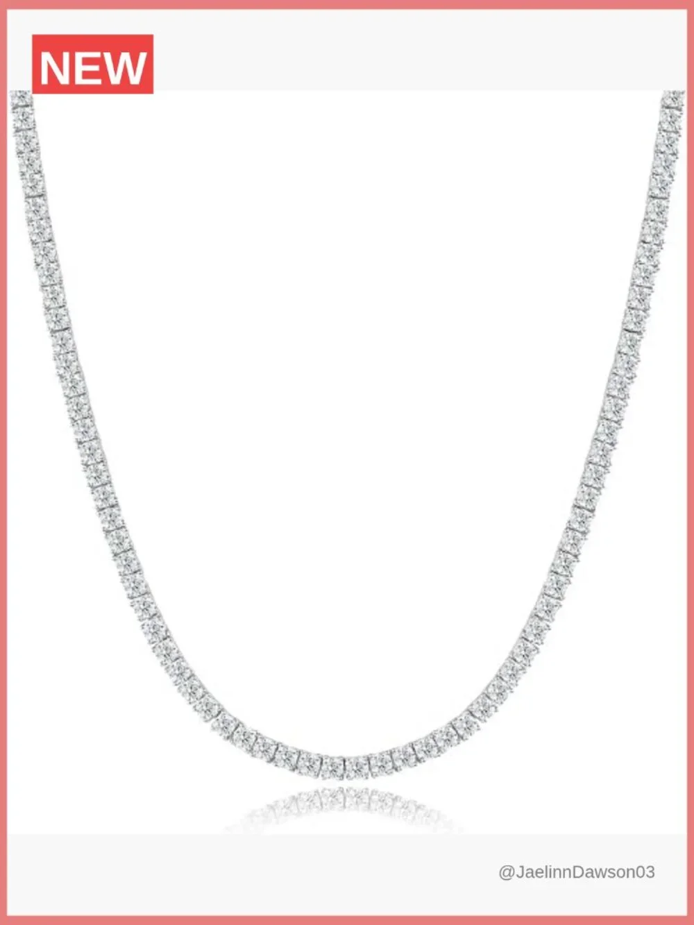 2mm Cubic Zirconia Tennis Necklace 16-22 Inch 18K Gold Plated